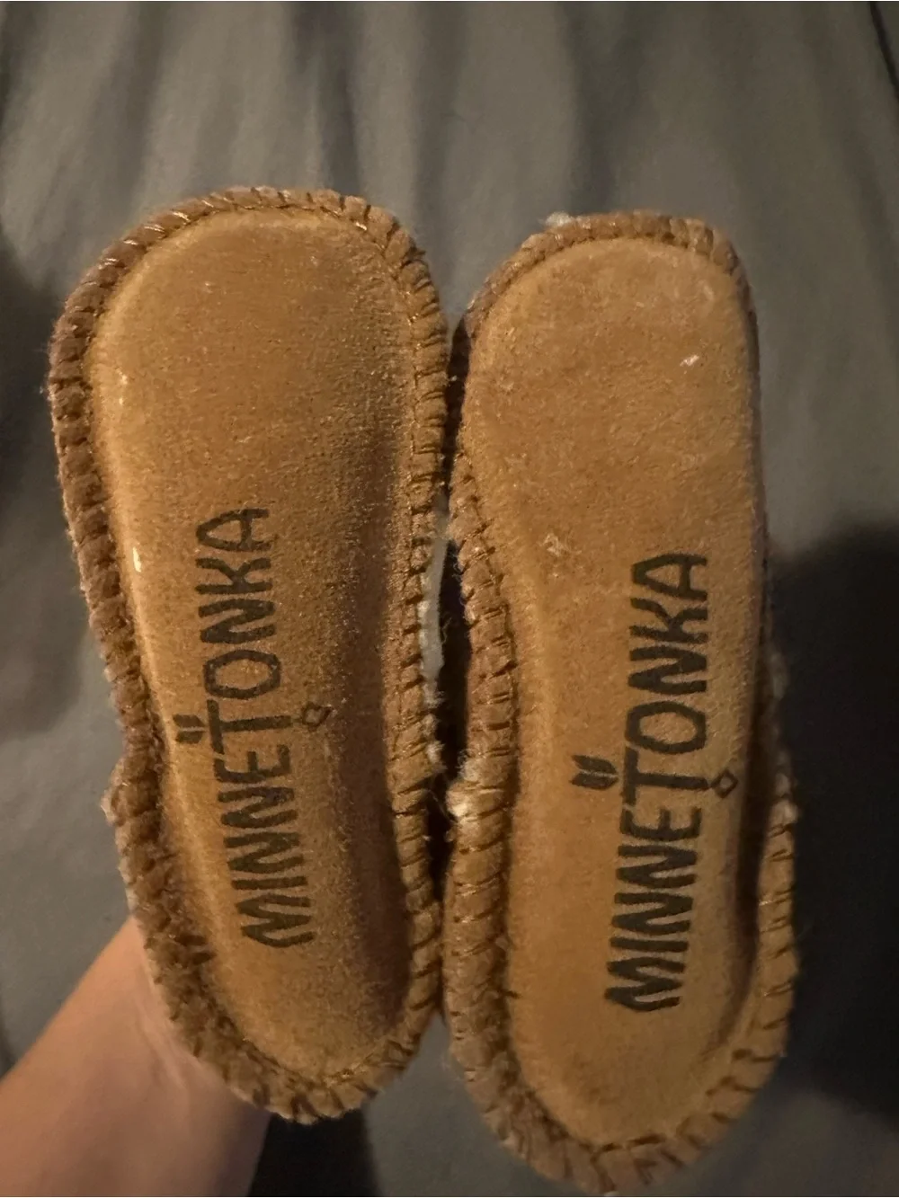 Minnetonka Cozy Kids Shearling-Lined Winter Booties - Brown